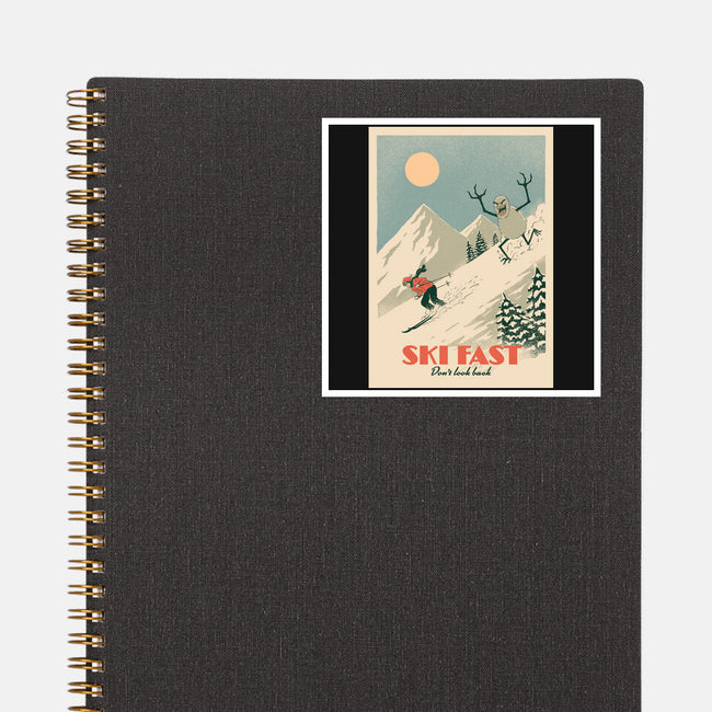 Ski Fast-None-Glossy-Sticker-dfonseca