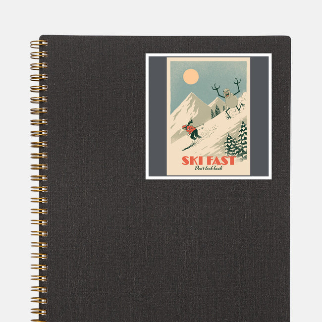 Ski Fast-None-Glossy-Sticker-dfonseca