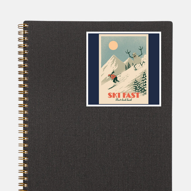 Ski Fast-None-Glossy-Sticker-dfonseca