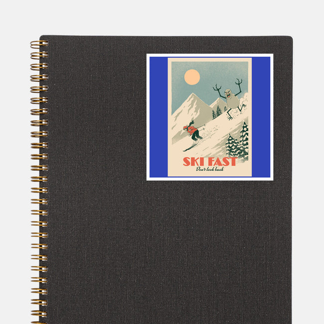 Ski Fast-None-Glossy-Sticker-dfonseca