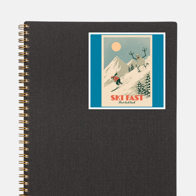 Ski Fast-None-Glossy-Sticker-dfonseca