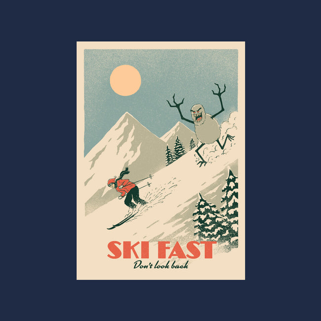 Ski Fast-Womens-Fitted-Tee-dfonseca