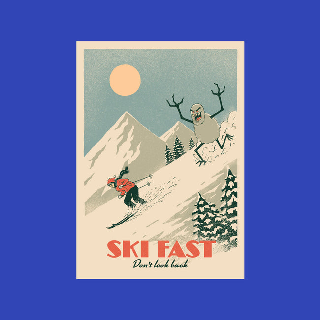 Ski Fast-Womens-Fitted-Tee-dfonseca