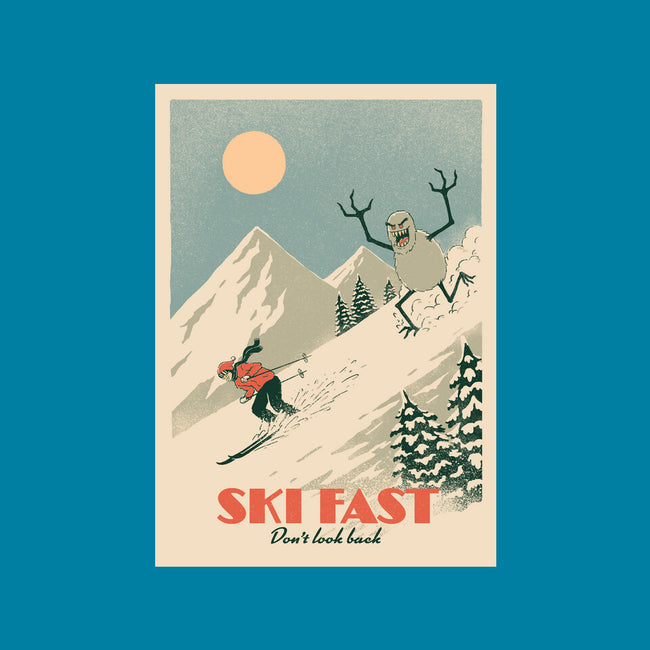 Ski Fast-Womens-Fitted-Tee-dfonseca