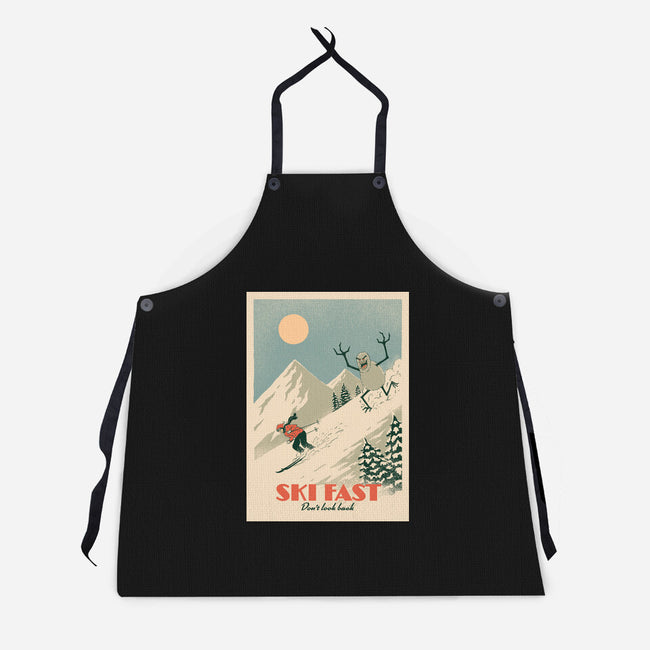 Ski Fast-Unisex-Kitchen-Apron-dfonseca