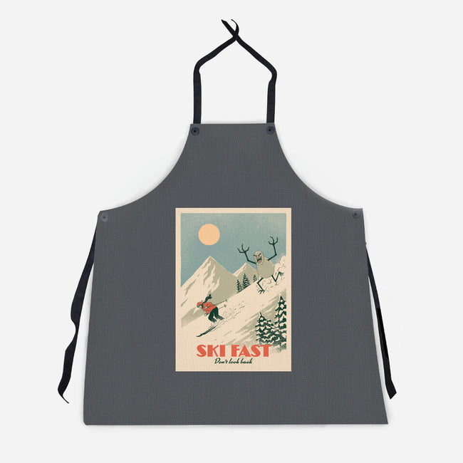 Ski Fast-Unisex-Kitchen-Apron-dfonseca