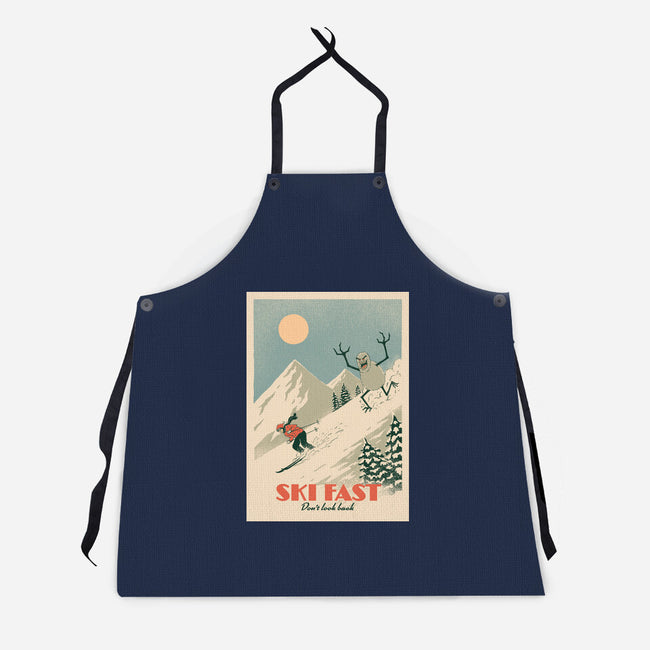 Ski Fast-Unisex-Kitchen-Apron-dfonseca