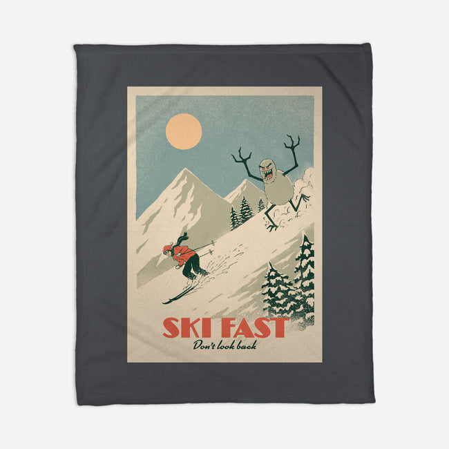 Ski Fast-None-Fleece-Blanket-dfonseca