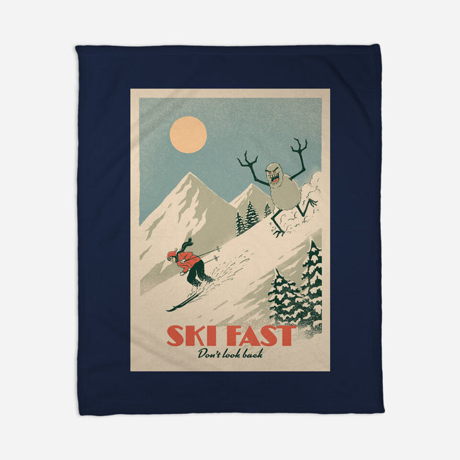 Ski Fast-None-Fleece-Blanket-dfonseca