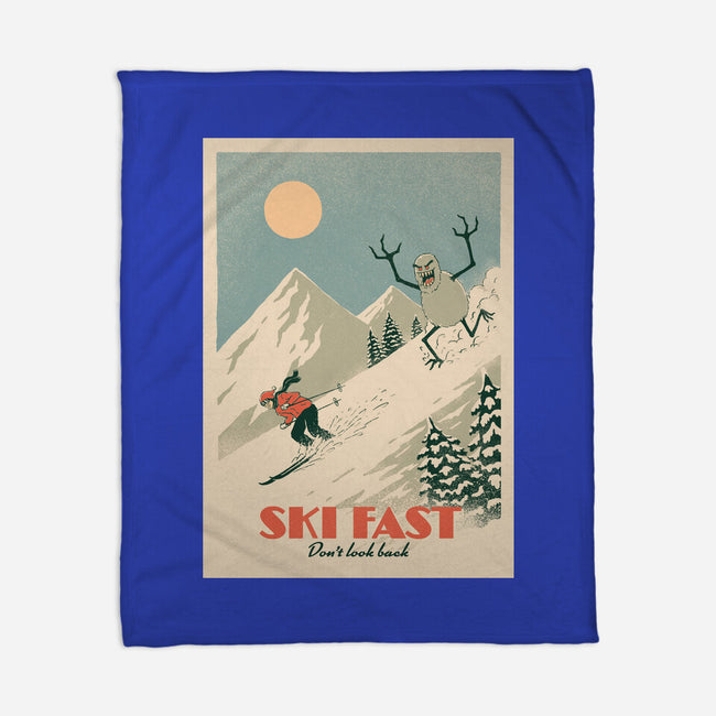 Ski Fast-None-Fleece-Blanket-dfonseca