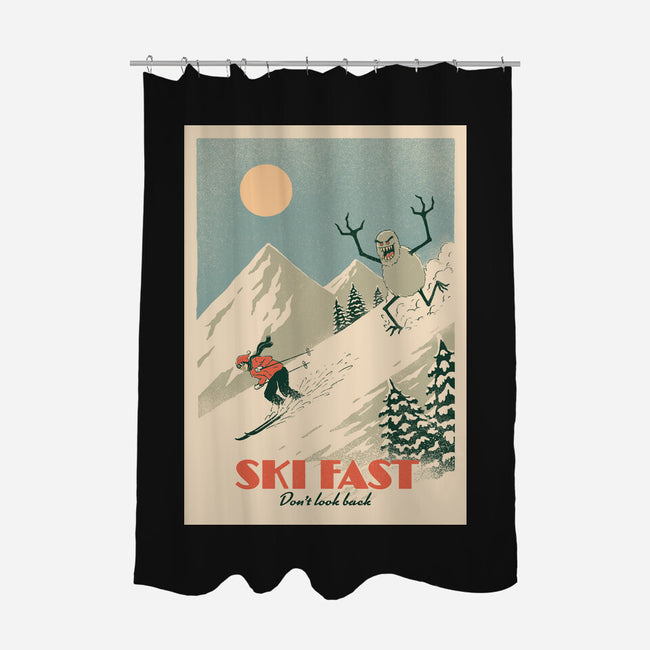 Ski Fast-None-Polyester-Shower Curtain-dfonseca