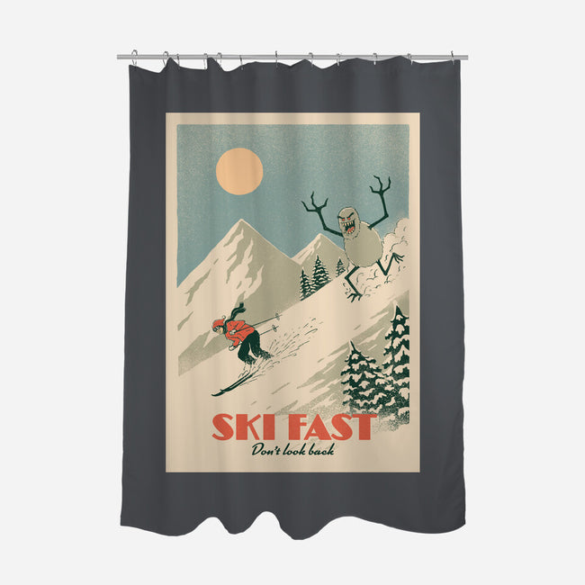 Ski Fast-None-Polyester-Shower Curtain-dfonseca