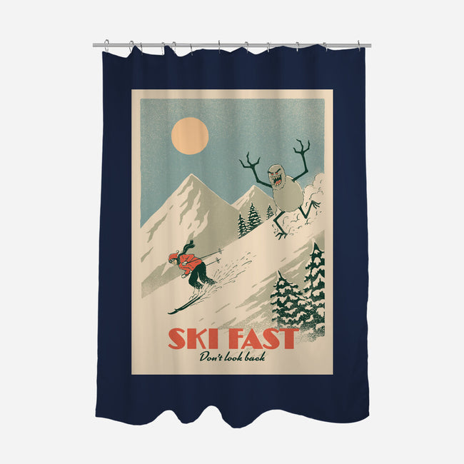 Ski Fast-None-Polyester-Shower Curtain-dfonseca