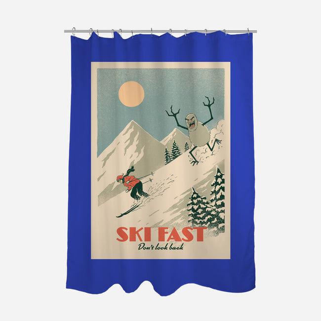 Ski Fast-None-Polyester-Shower Curtain-dfonseca