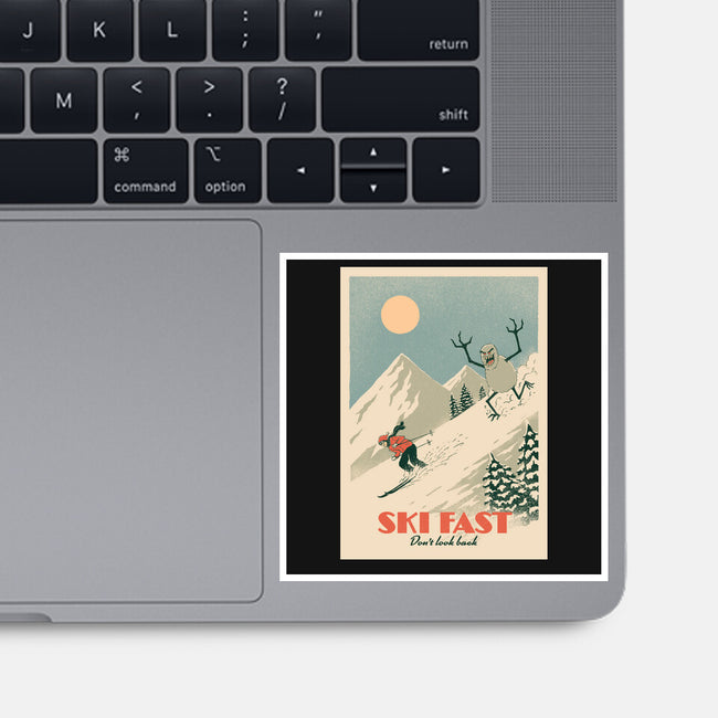 Ski Fast-None-Glossy-Sticker-dfonseca