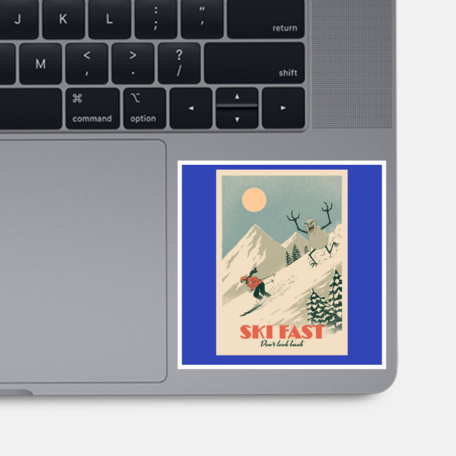 Ski Fast-None-Glossy-Sticker-dfonseca