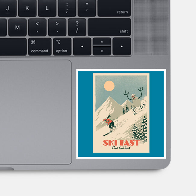 Ski Fast-None-Glossy-Sticker-dfonseca