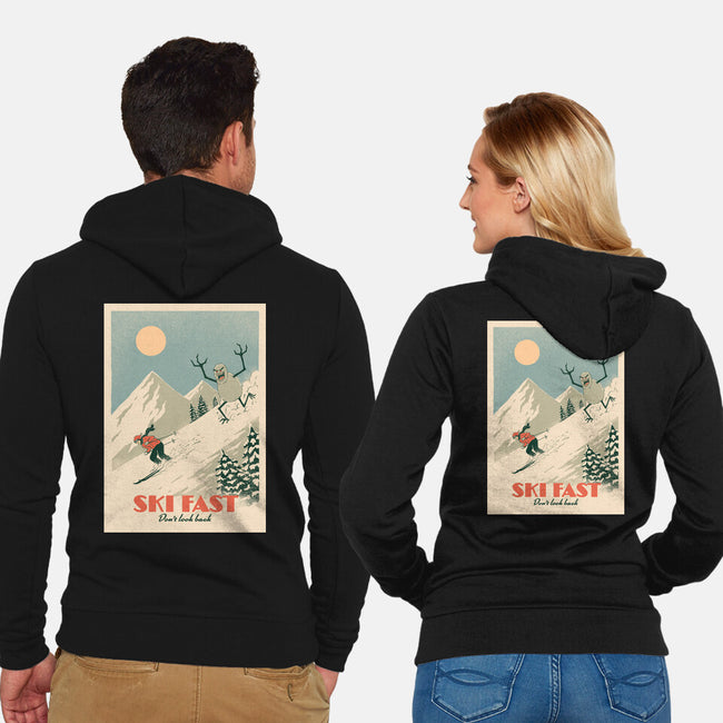 Ski Fast-Unisex-Zip-Up-Sweatshirt-dfonseca