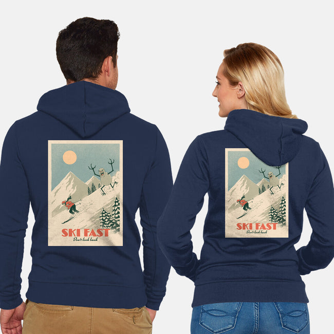 Ski Fast-Unisex-Zip-Up-Sweatshirt-dfonseca
