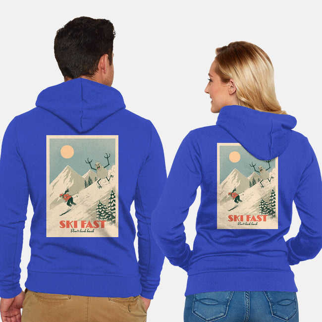 Ski Fast-Unisex-Zip-Up-Sweatshirt-dfonseca