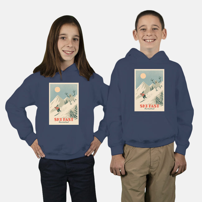 Ski Fast-Youth-Pullover-Sweatshirt-dfonseca