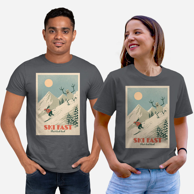 Ski Fast-Unisex-Basic-Tee-dfonseca