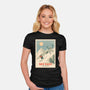 Ski Fast-Womens-Fitted-Tee-dfonseca