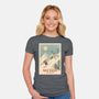 Ski Fast-Womens-Fitted-Tee-dfonseca