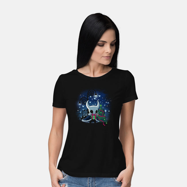 Christmas Hollow Night-Womens-Basic-Tee-dandingeroz