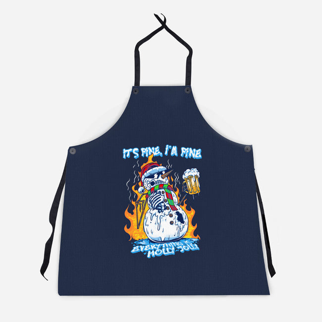 Everything Is Holly Jolly-Unisex-Kitchen-Apron-joerawks