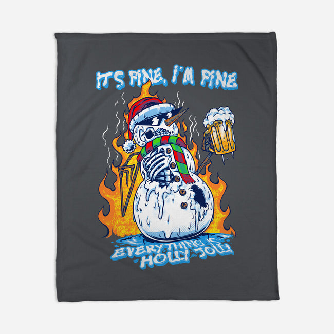 Everything Is Holly Jolly-None-Fleece-Blanket-joerawks