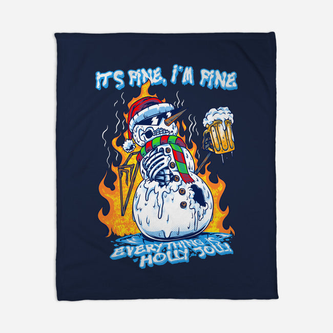 Everything Is Holly Jolly-None-Fleece-Blanket-joerawks
