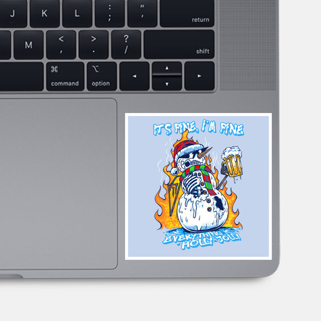 Everything Is Holly Jolly-None-Glossy-Sticker-joerawks