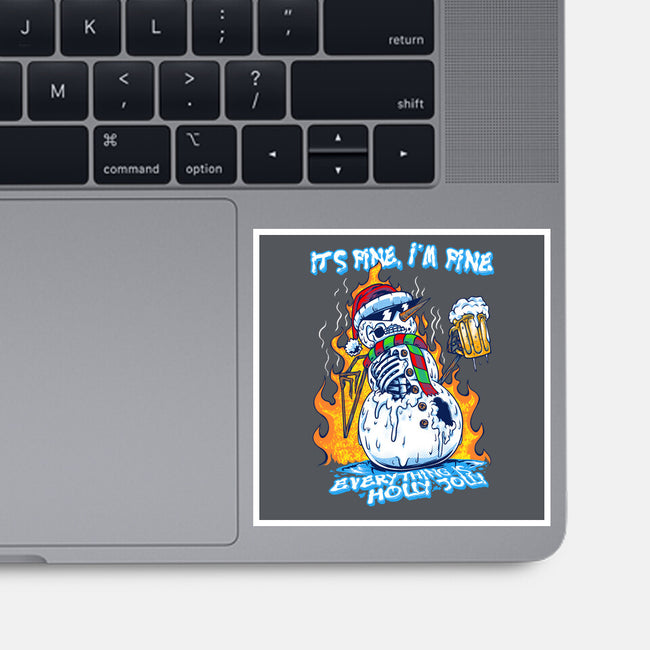 Everything Is Holly Jolly-None-Glossy-Sticker-joerawks