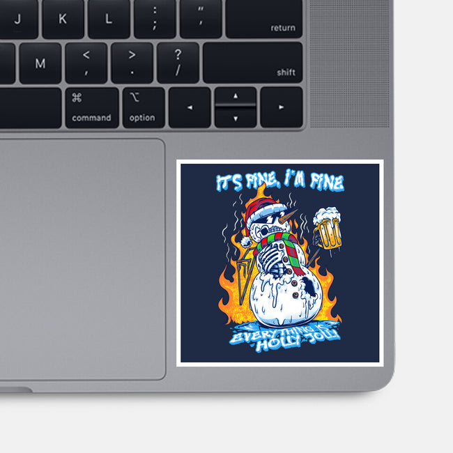 Everything Is Holly Jolly-None-Glossy-Sticker-joerawks