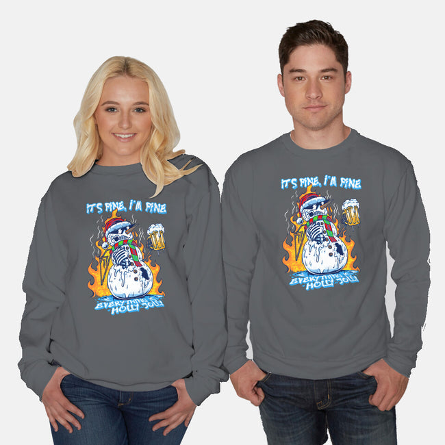 Everything Is Holly Jolly-Unisex-Crew Neck-Sweatshirt-joerawks