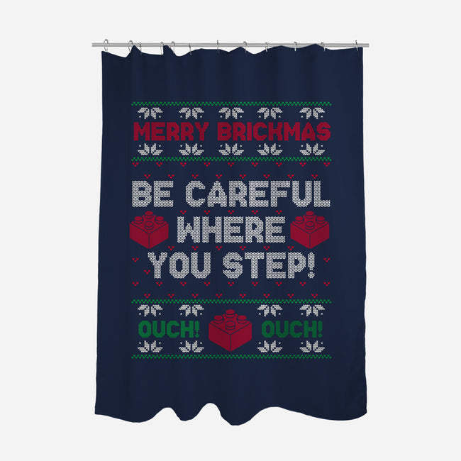 Merry Brickmas-None-Polyester-Shower Curtain-Melonseta