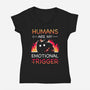Humans Are My Emotional Trigger-Womens-V-Neck-Tee-Vallina84