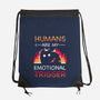 Humans Are My Emotional Trigger-None-Drawstring-Bag-Vallina84