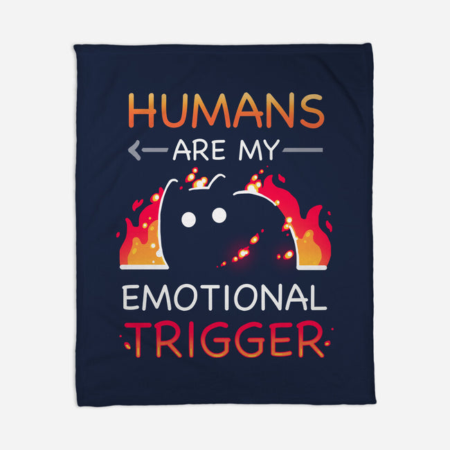 Humans Are My Emotional Trigger-None-Fleece-Blanket-Vallina84