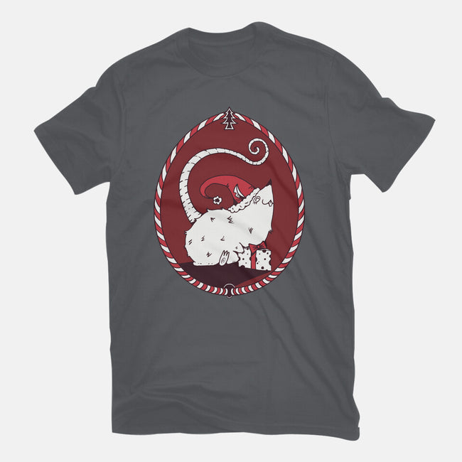 Christmas Rat-Womens-Fitted-Tee-D_McCurdy_Art