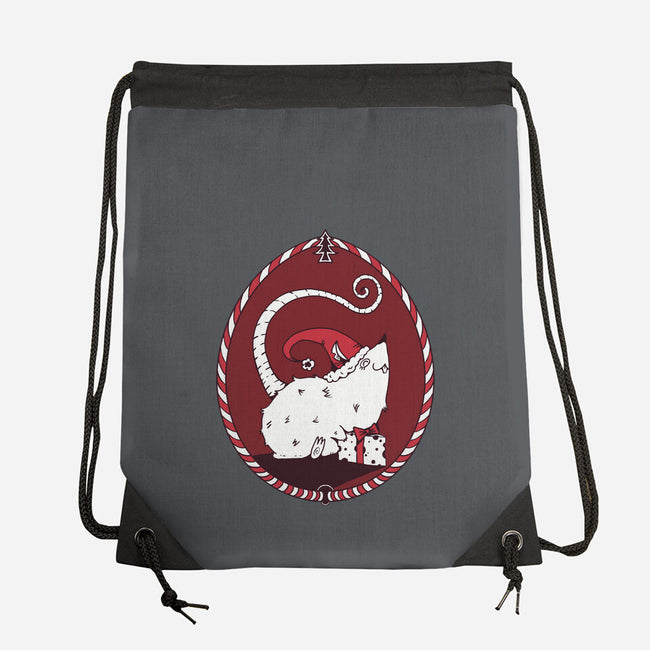 Christmas Rat-None-Drawstring-Bag-D_McCurdy_Art