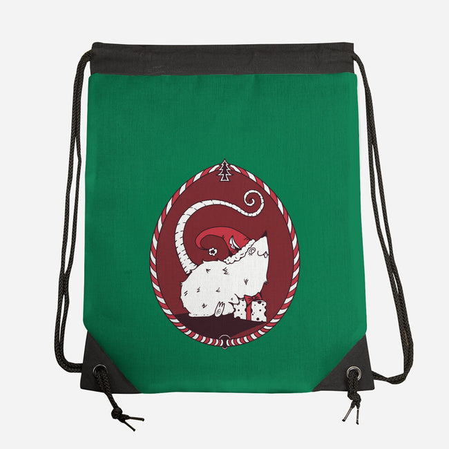 Christmas Rat-None-Drawstring-Bag-D_McCurdy_Art