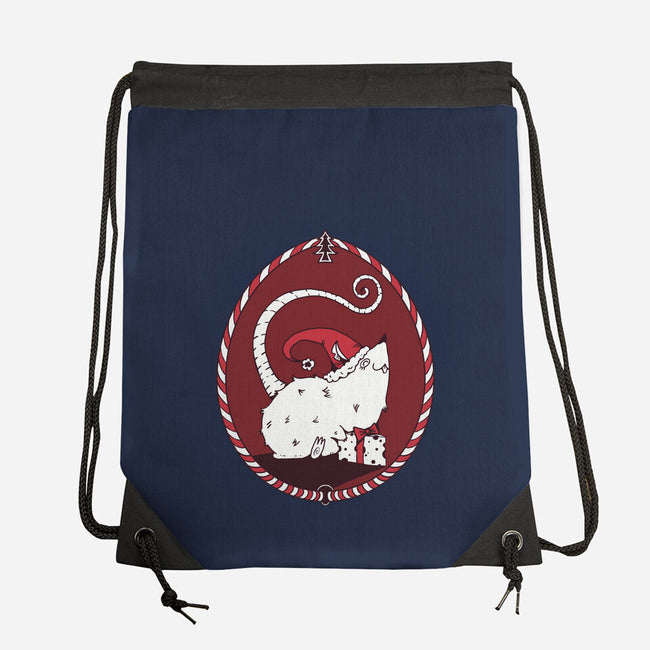 Christmas Rat-None-Drawstring-Bag-D_McCurdy_Art