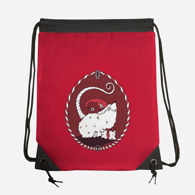 Christmas Rat-None-Drawstring-Bag-D_McCurdy_Art