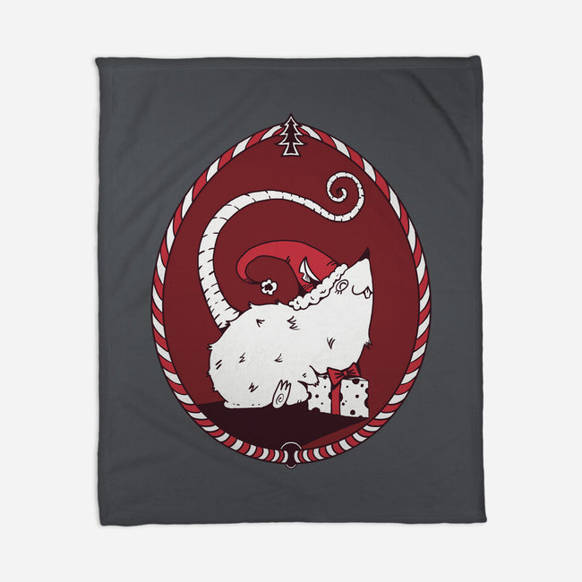 Christmas Rat-None-Fleece-Blanket-D_McCurdy_Art