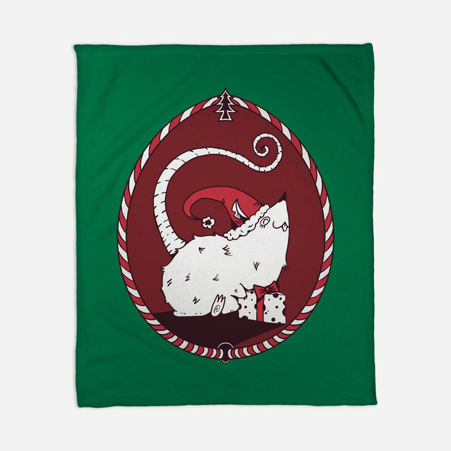 Christmas Rat-None-Fleece-Blanket-D_McCurdy_Art