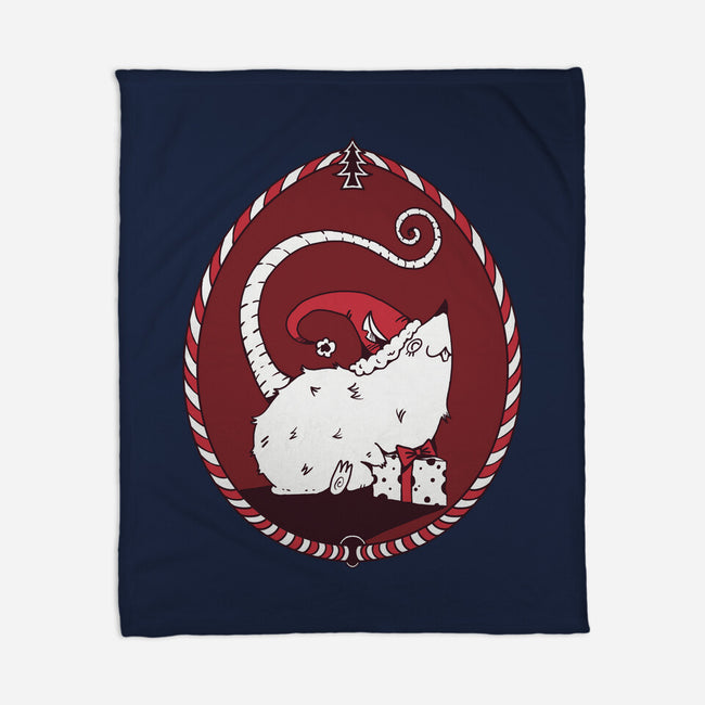 Christmas Rat-None-Fleece-Blanket-D_McCurdy_Art