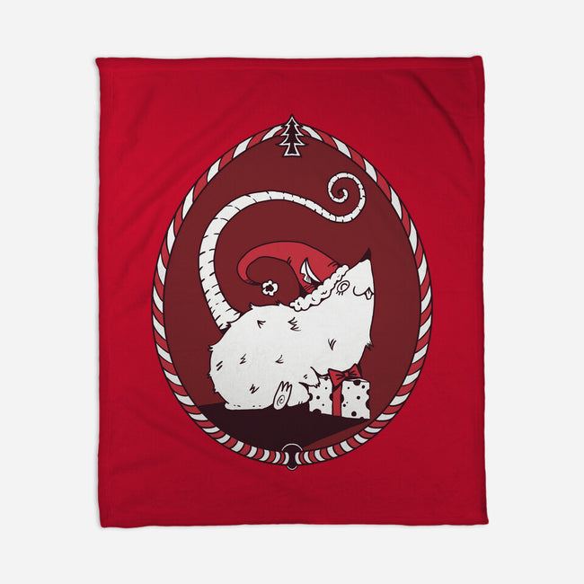 Christmas Rat-None-Fleece-Blanket-D_McCurdy_Art