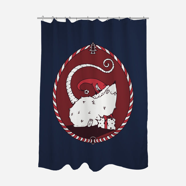 Christmas Rat-None-Polyester-Shower Curtain-D_McCurdy_Art
